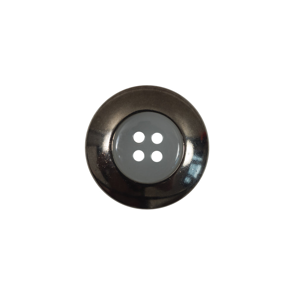 Italian Gray Metal Rimmed Plastic Button - 28L/18mm - Joann Fabrics