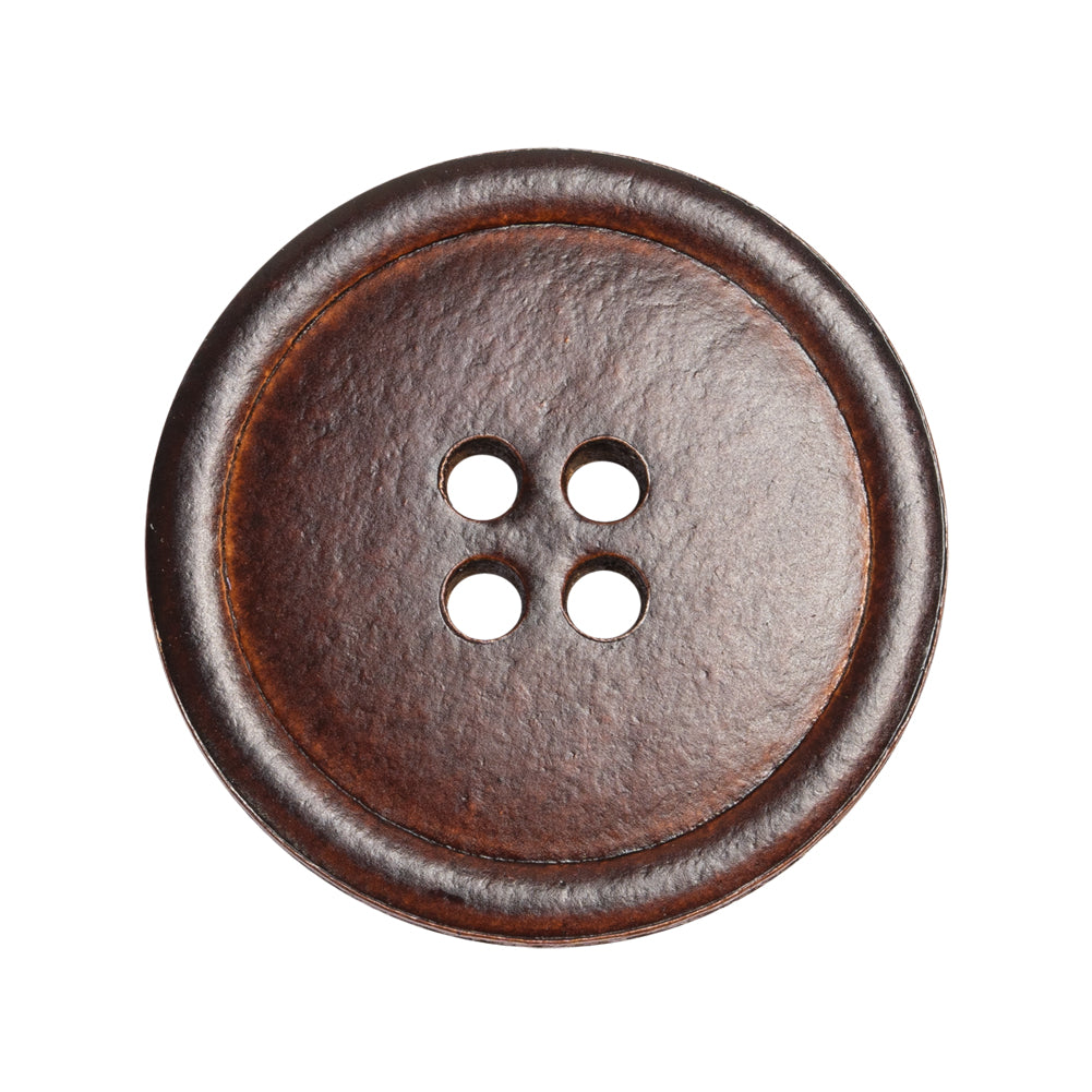 Red Brown Leather 4-Hole Button - 44L/28mm - Joann Fabrics