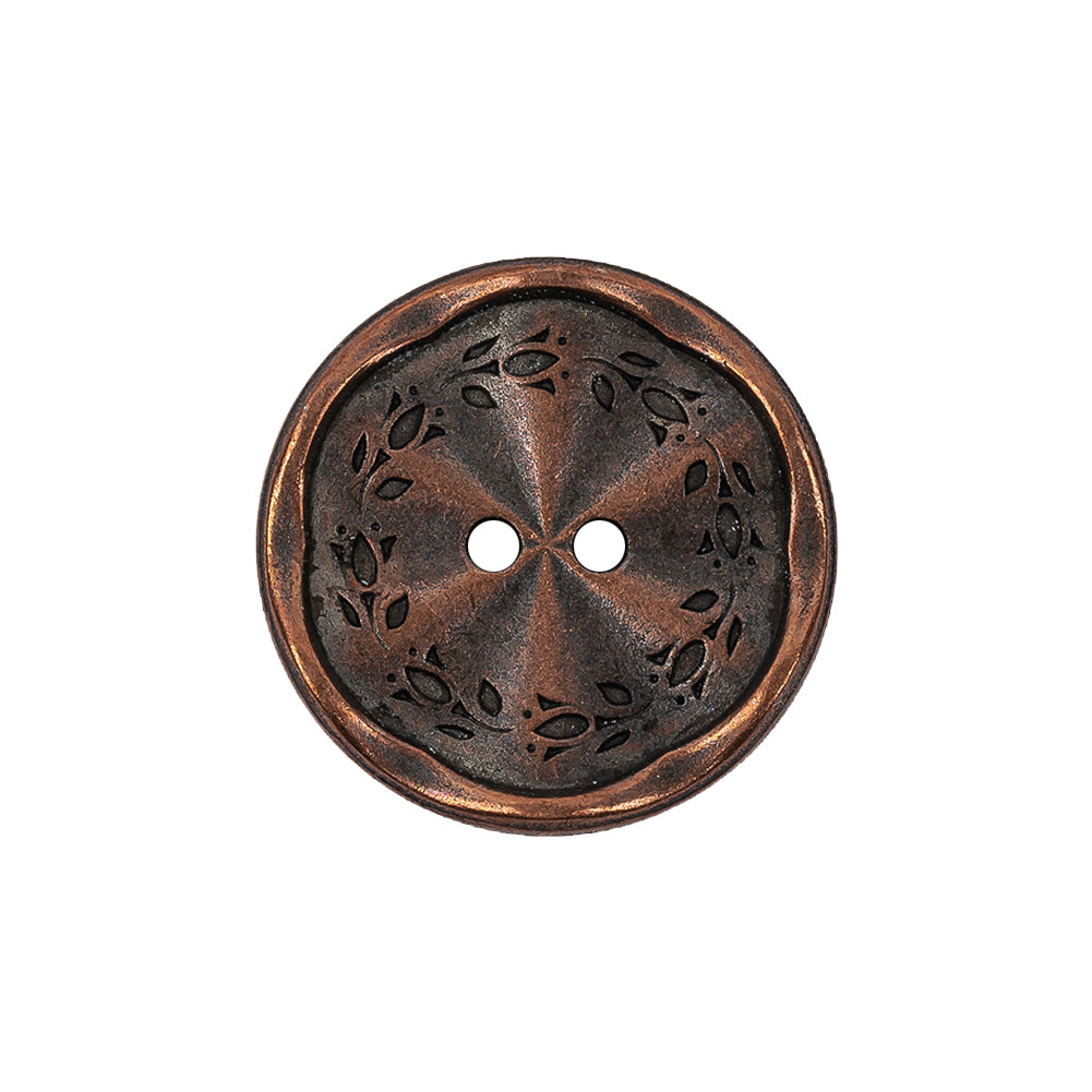 Italian Copper Floral Metal Button - 36L/23mm - Joann Fabrics
