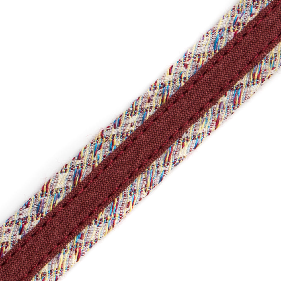 Italian Red Woven Fabric Trim - 0.625
