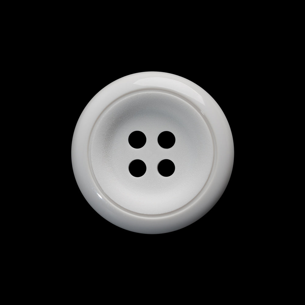 Plastic 4-Hole Button - 36L/23mm - White Tire Rim with Engraved Ring - Joann Fabrics