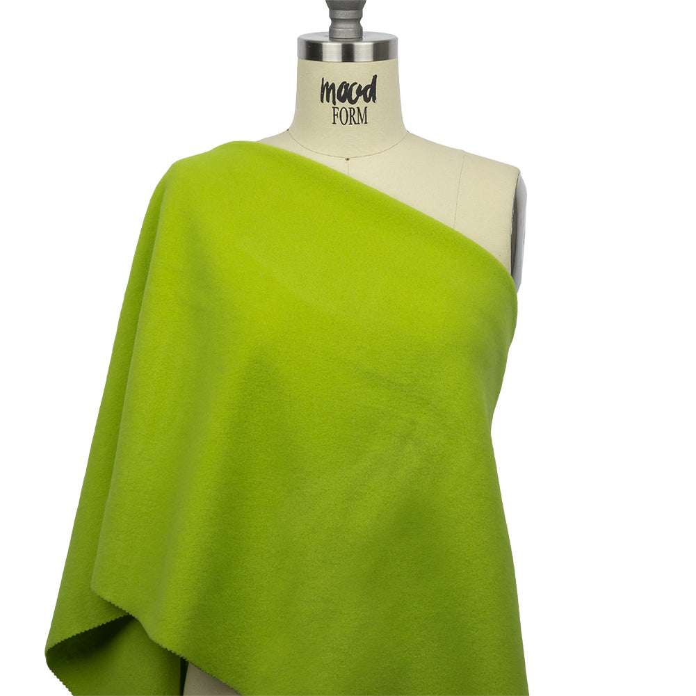 Wool and Cashmere Coating Made in Italy - Lime - Alberini Collection - Joann Fabrics