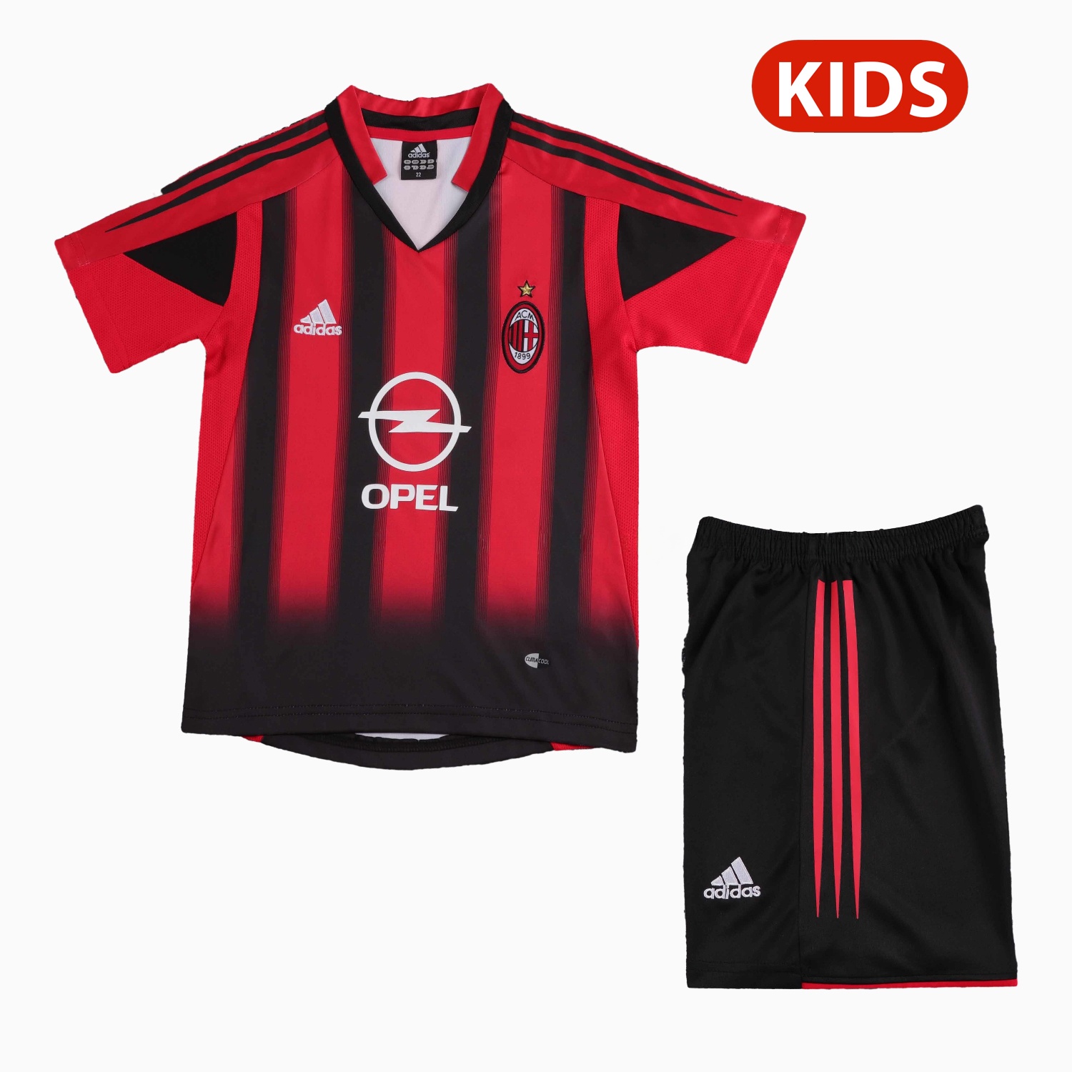 Retro AC Milan 2004-05 Home Kids Kit - UnitedFutballJersey