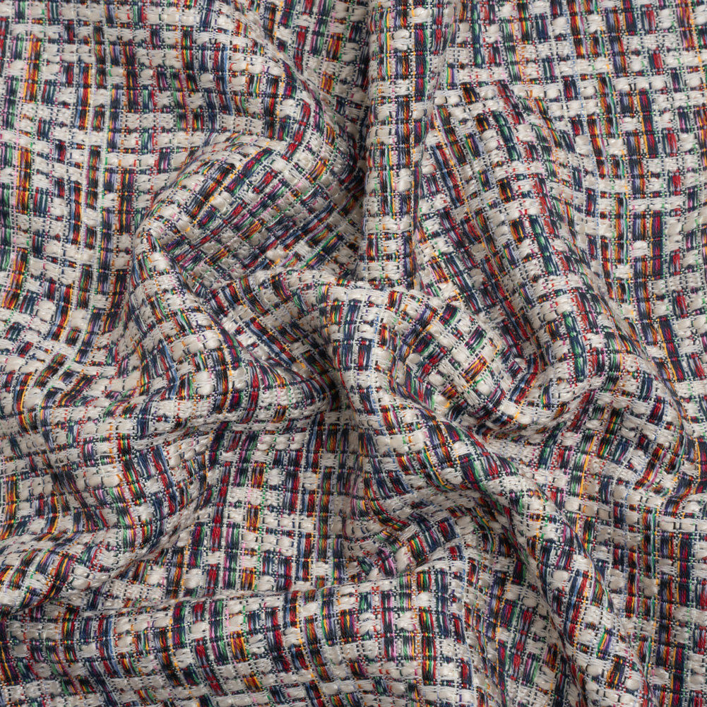 White and Rainbow Acrylic Tweed - Joann Fabrics
