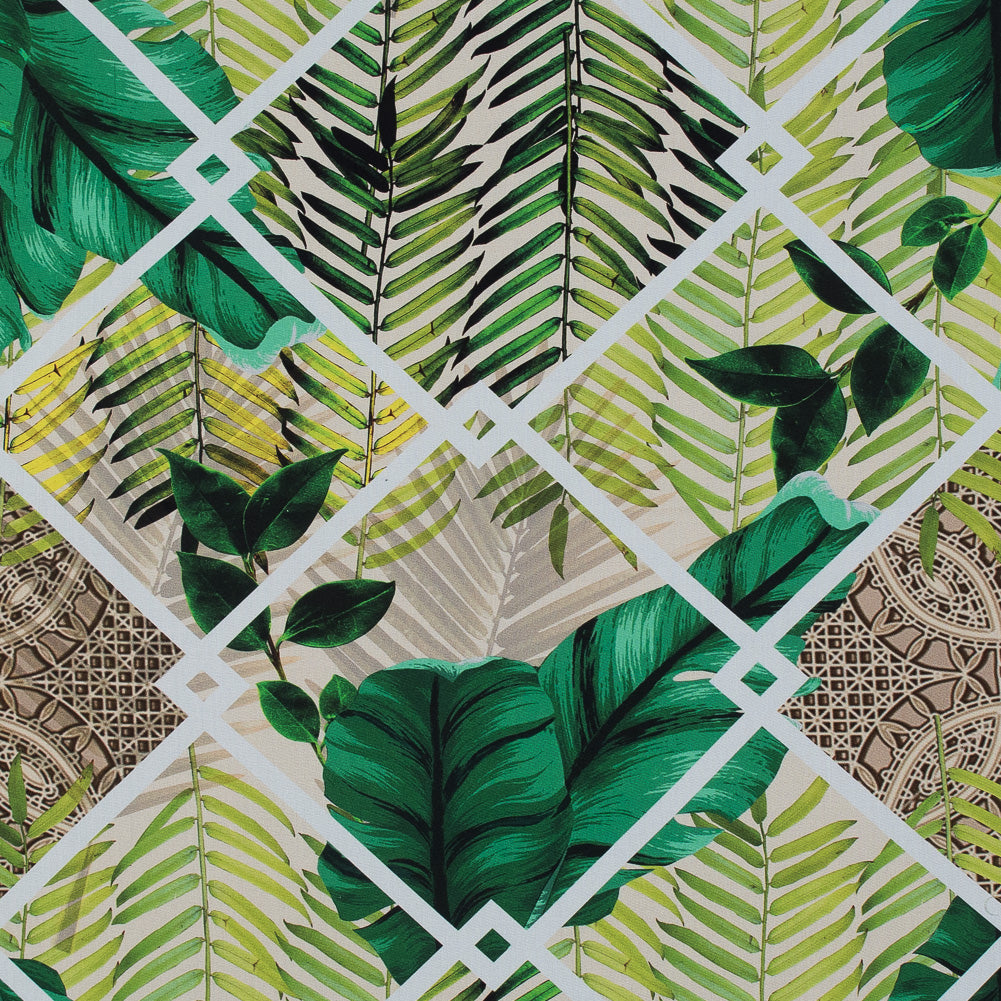 Organic Viscose Batiste - Green Tropical Leaves - Joann Fabrics