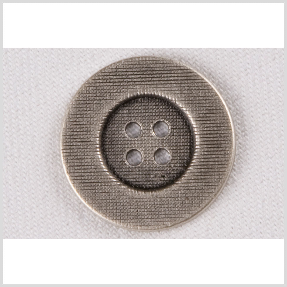 Silver Metal Coat Button with Grided Texture - 40L/25.5mm - Joann Fabrics