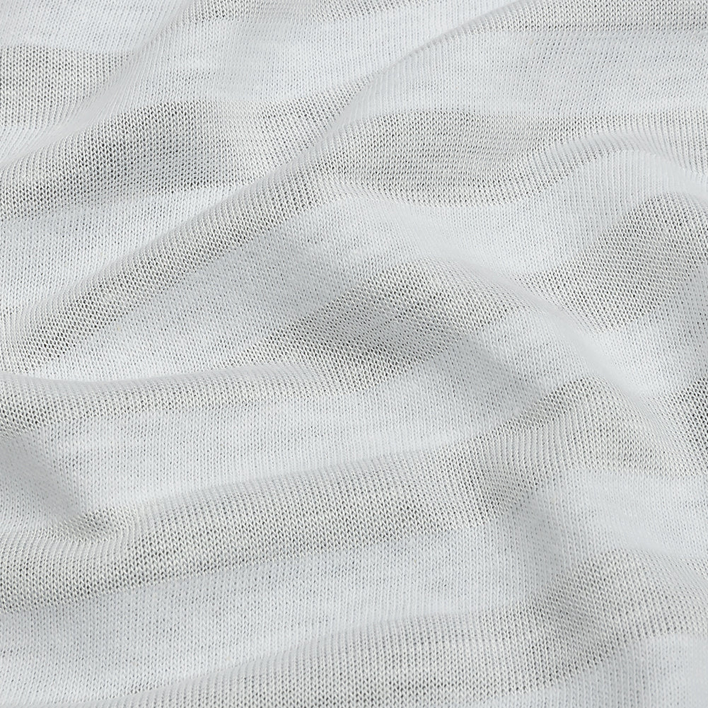 Daisy White Sheer Stripes Cotton and Rayon Jersey - Joann Fabrics