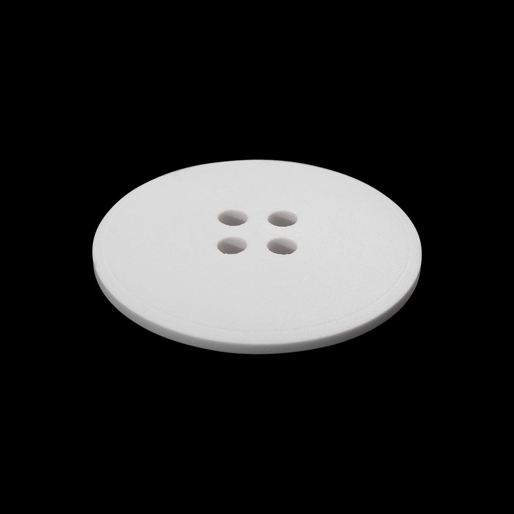 Plastic 4-Hole Button - 40L/25.5mm - White Low Convex - Joann Fabrics