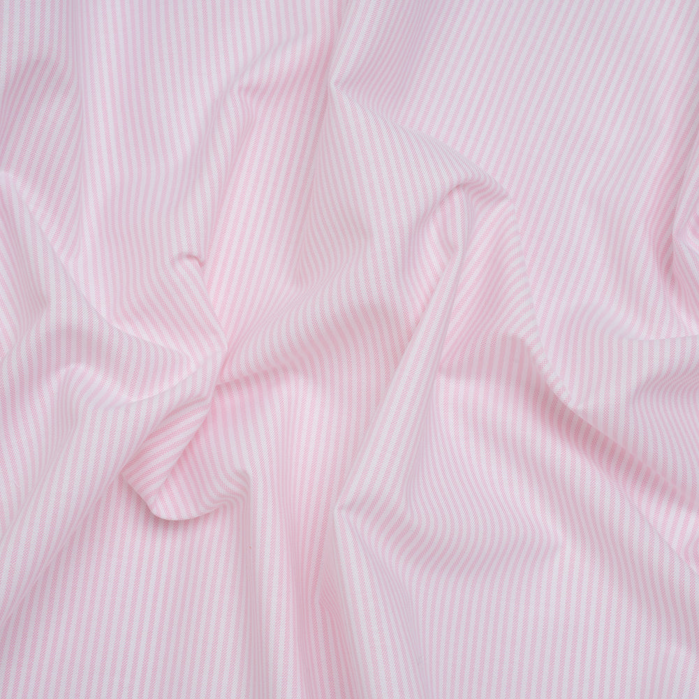 Cotton Shirting - Light Pink and White Candy Stripes - Designer Deadstock - Joann Fabrics