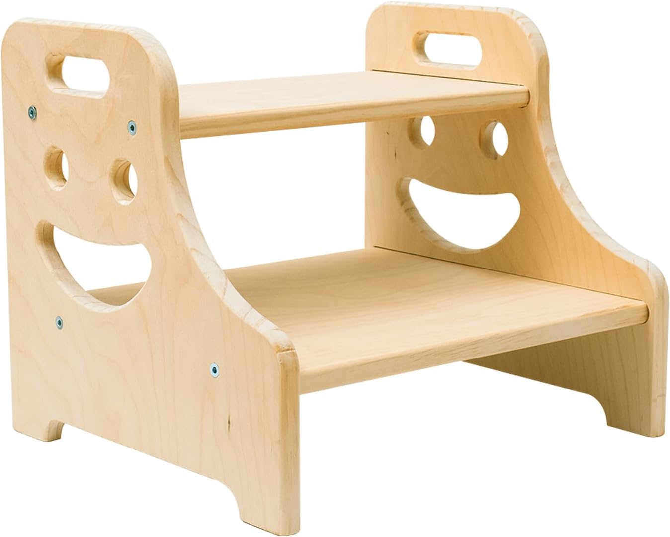 Natural Step Tools Wooden Toddler Step Stool -Two Step Wooden Step Stools for Kids with ...