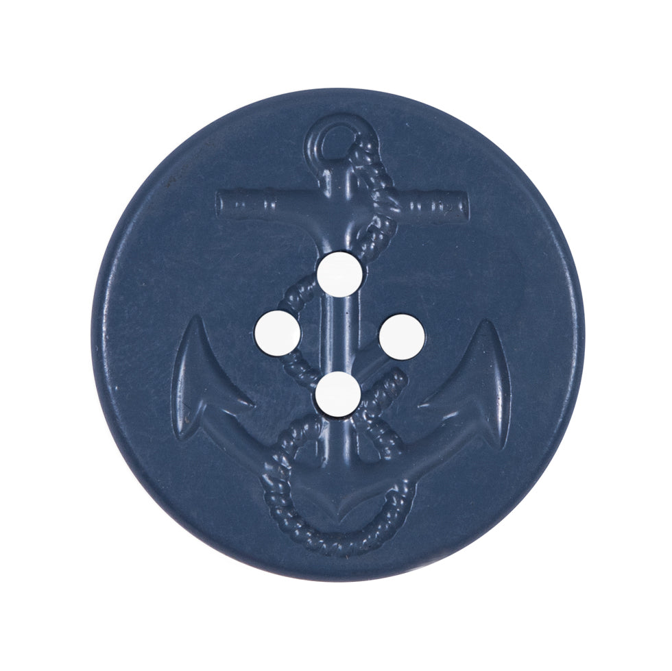 Blue Embossed Anchor Button - 50L/32mm - Joann Fabrics