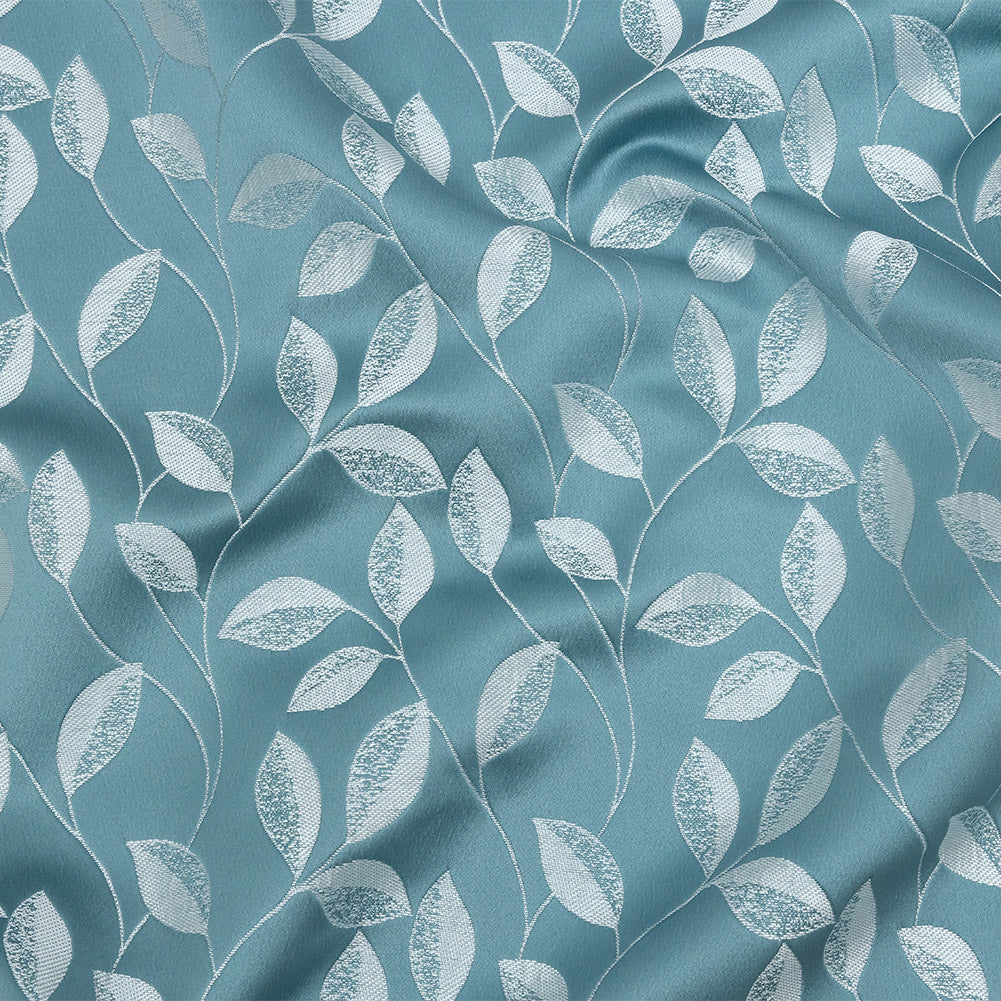 Satin-Faced Jacquard - Sky Foliage - British Imported - Joann Fabrics