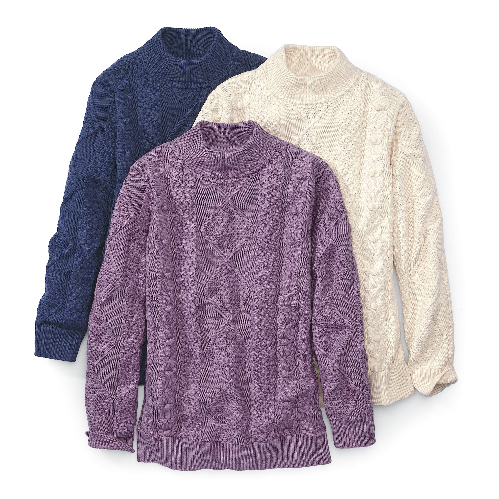 Mockneck Cable Pullover - Northstyle Catalog