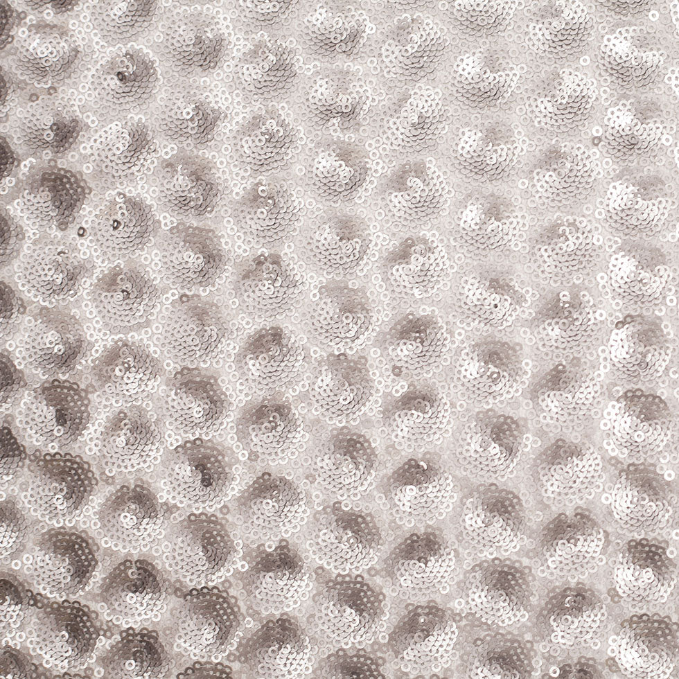 Polyester Mesh with Clustered Baby Sequins - Silver - Joann Fabrics