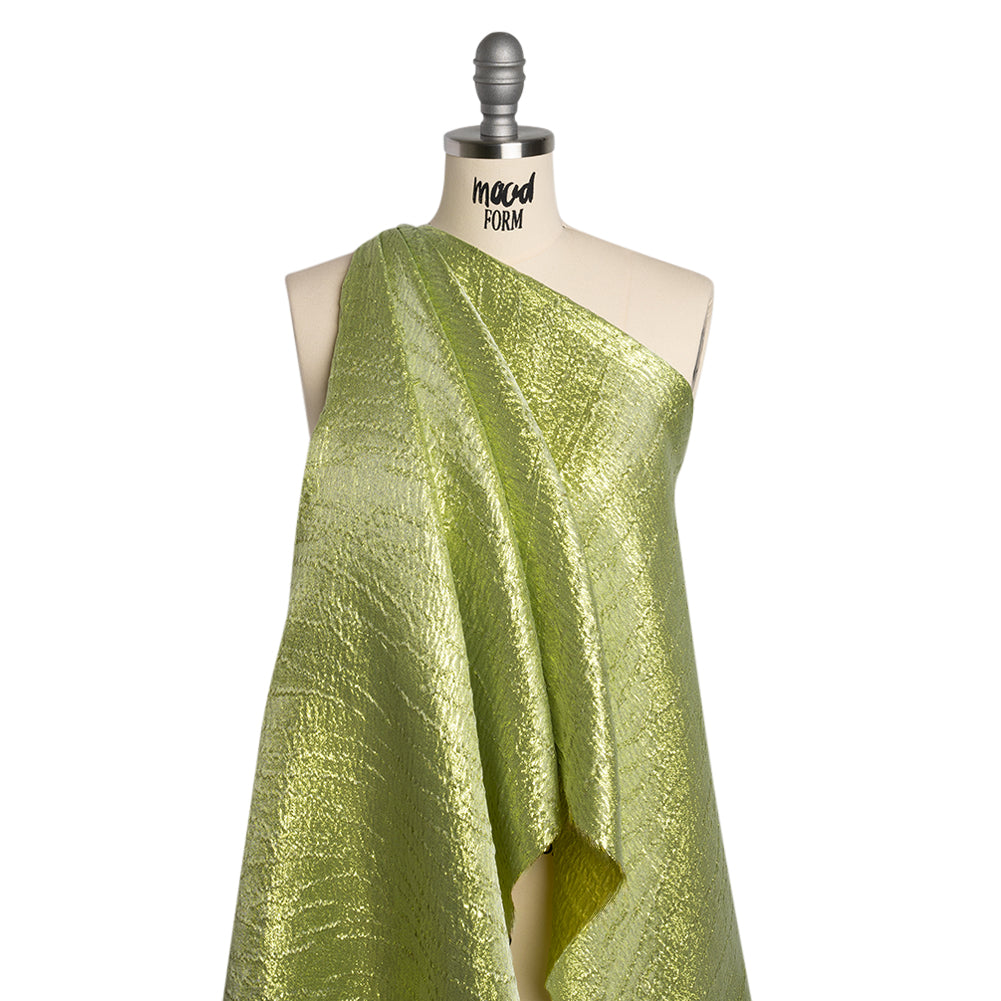 Metallic Brocade - Lime Green Subtle Wrinkles - Kylie Collection - Joann Fabrics