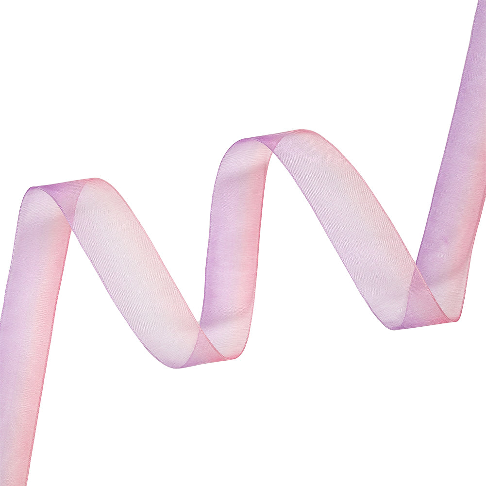Sheer Royal Lilac and Pink Ombre Ribbon - 0.875