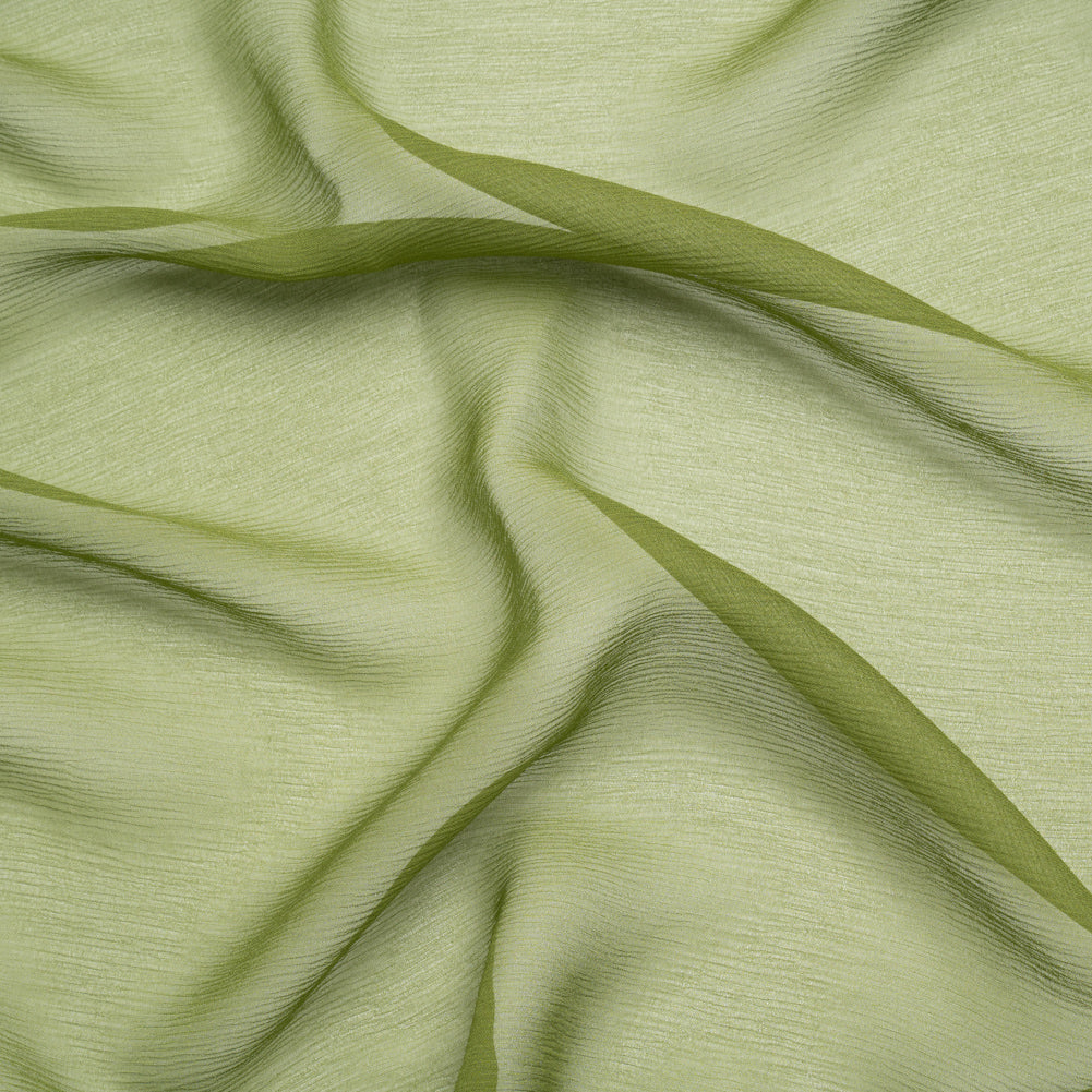 Crinkled Silk Chiffon - Pesto Green - Premium Collection - Joann Fabrics