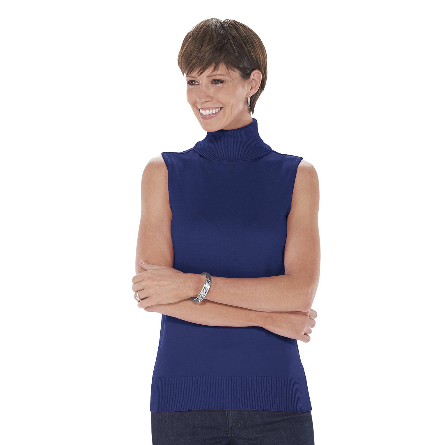 Fine-Gauge Knit Sleeveless Turtleneck for Soft, Smooth Layering - Northstyle Catalog