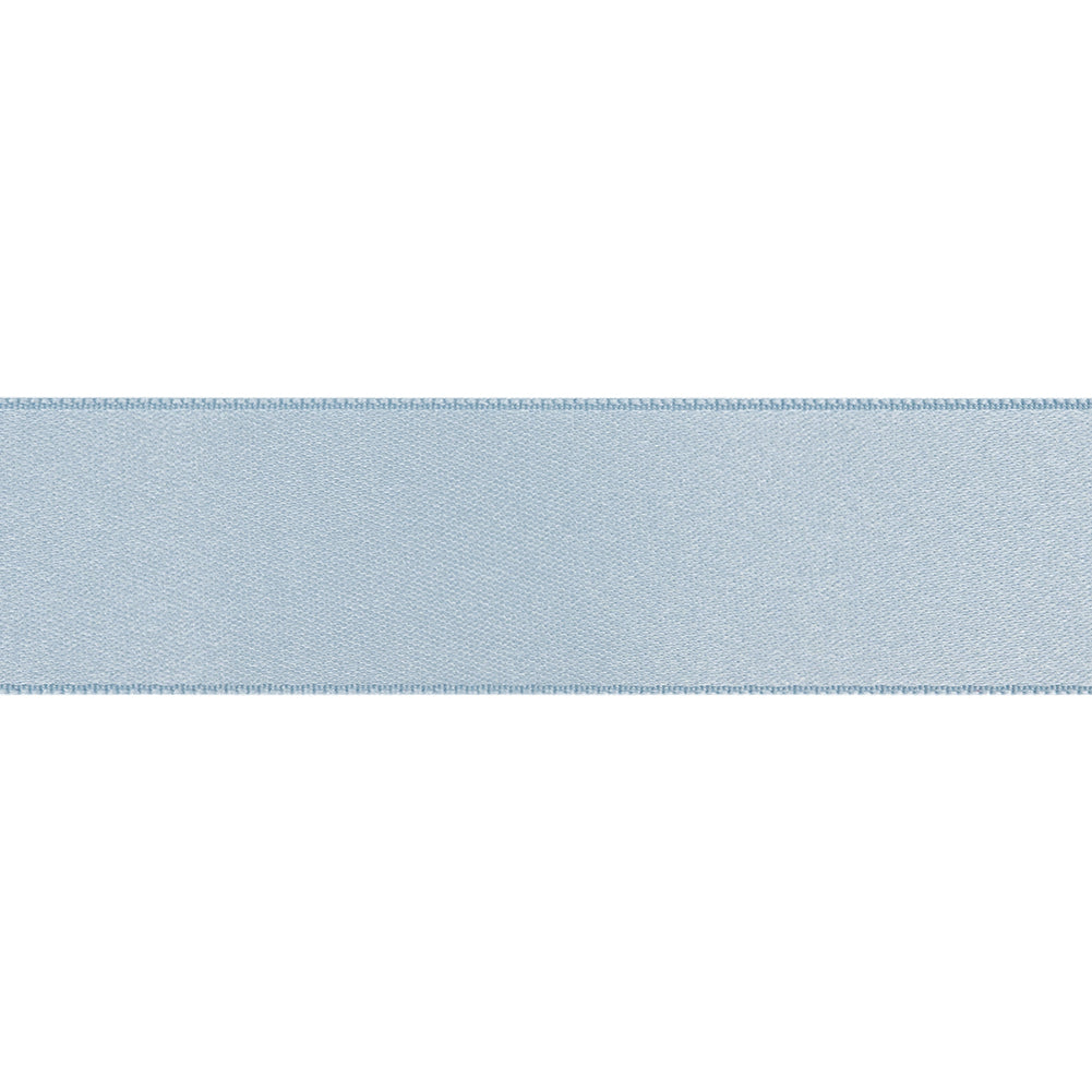 Light Blue Double Face French Satin Ribbon - 1