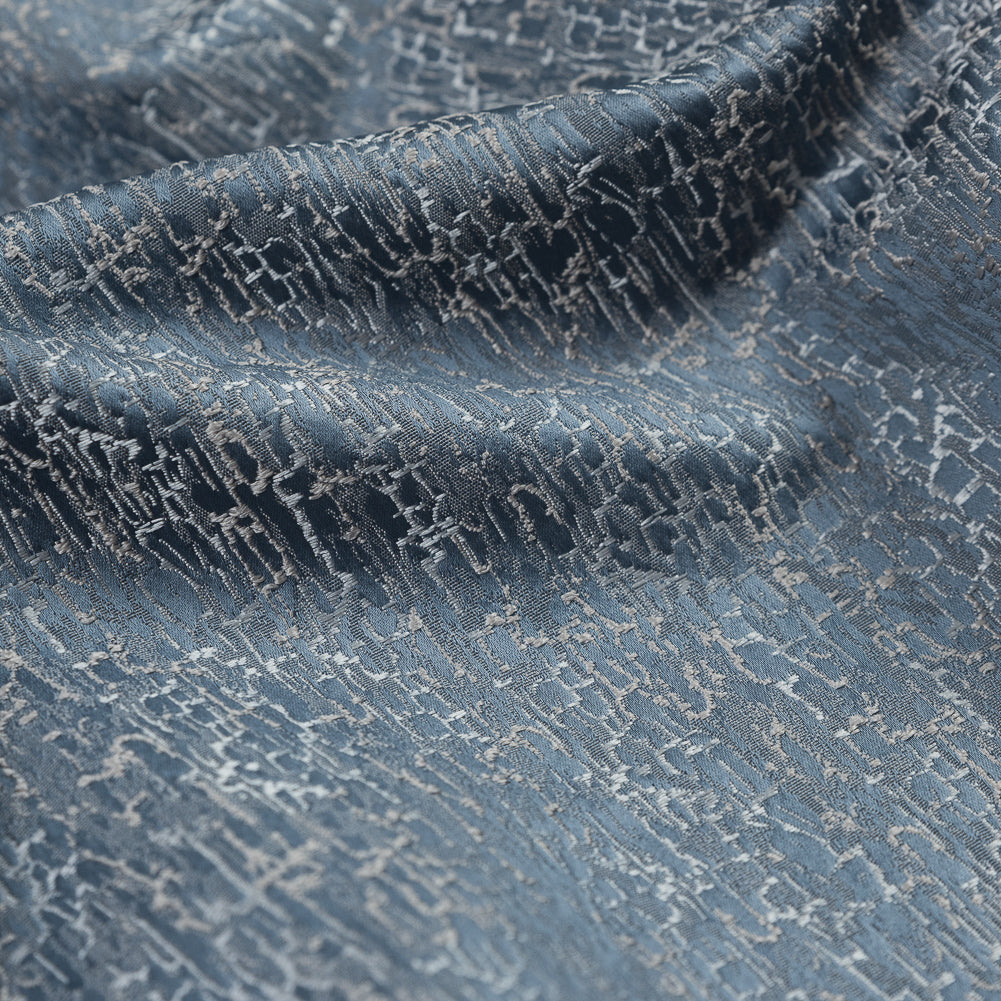 Satin-Face Jacquard - Sky Crackle - British Imported - Joann Fabrics