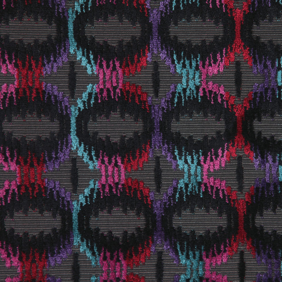 Zwart/Multi 6489 Geometric Velvet - Joann Fabrics