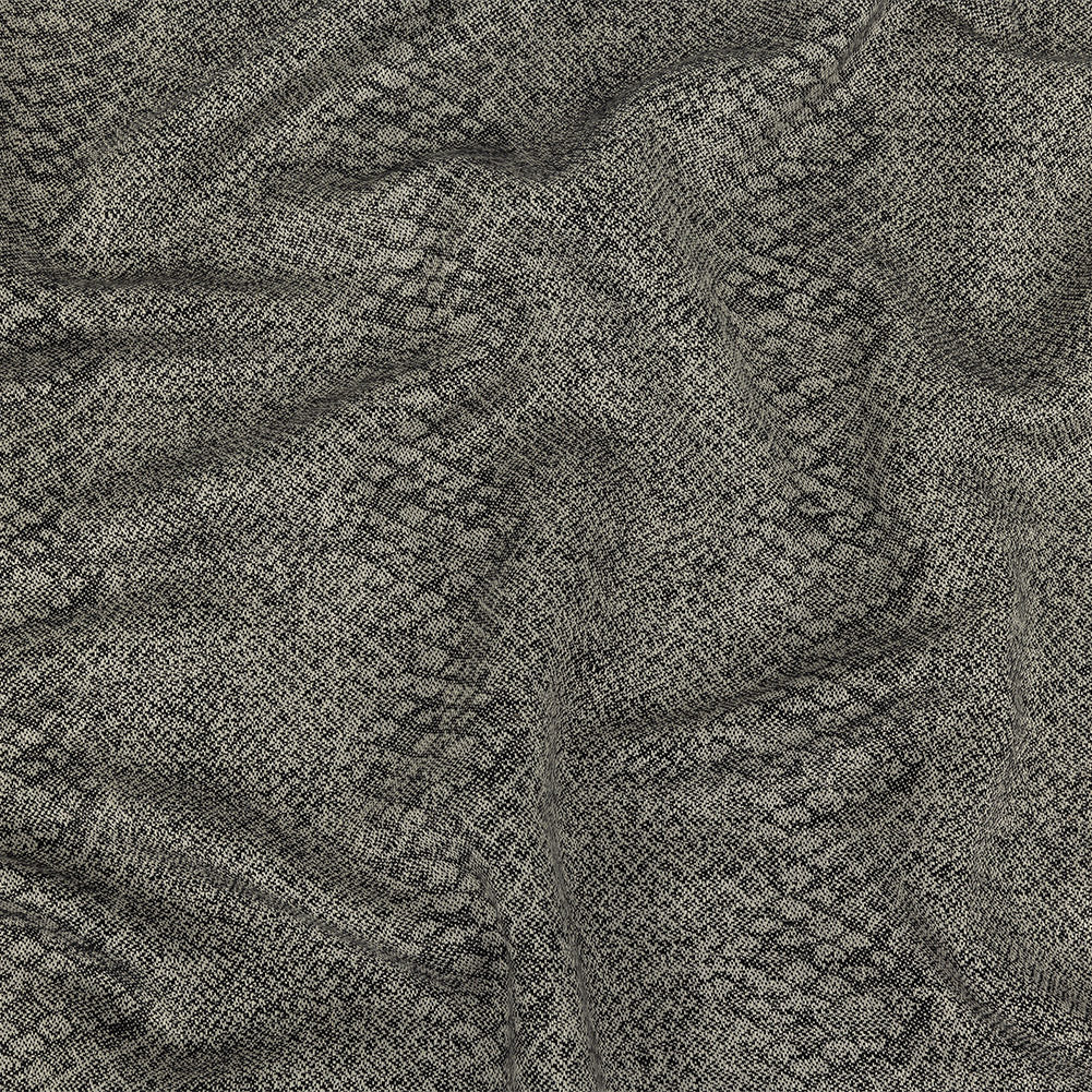 Black and Gray Python Patterned Linen Jacquard - Joann Fabrics
