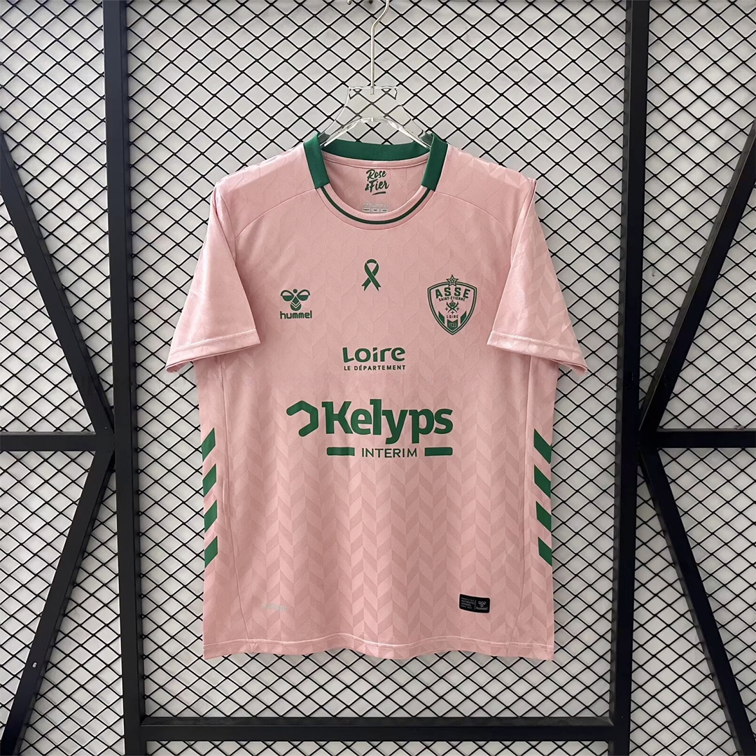AS Saint-Etienne 25-26 Pink October Goalkeeper Jersey - Fans Version - UnitedFutballJersey