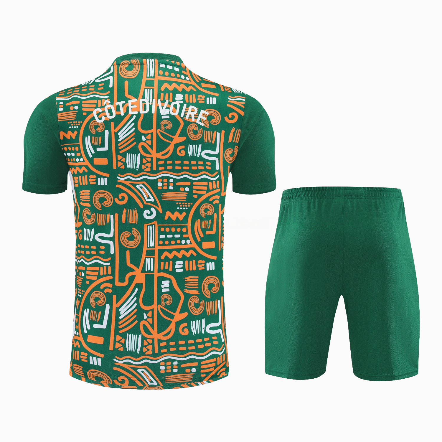Ivory Coast 2026 Short-Sleeve Training Set - Green Top and Shorts - UnitedFutballJersey