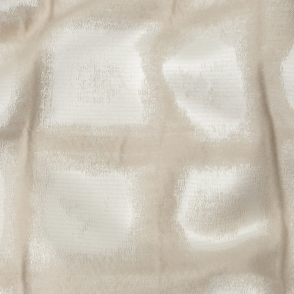 Drapery Jacquard - Oyster Painterly Squares - British Imported - Joann Fabrics