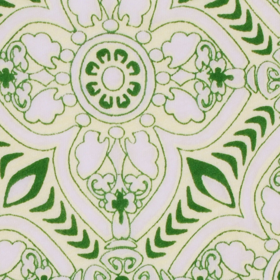Yellow-Green Floral Burnout Polyester Jersey - Joann Fabrics