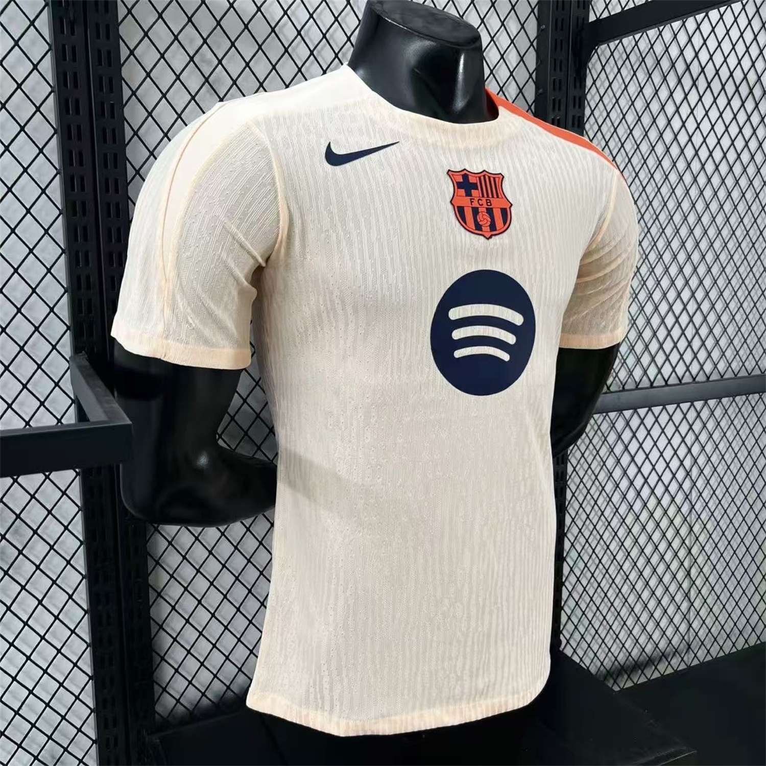 Barcelona 25-26 Beige Pre-Match Jersey - Player Version - UnitedFutballJersey
