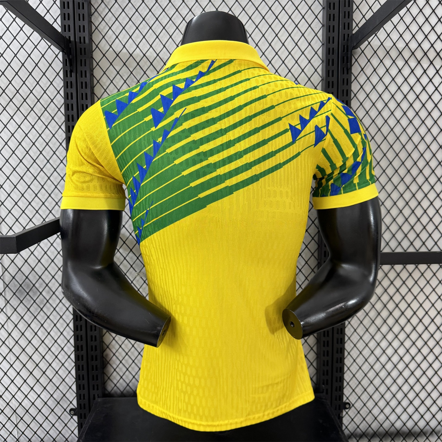 Brazil 2026 Blue-Green Stripes Yellow Special Jersey - Player Version - UnitedFutballJersey