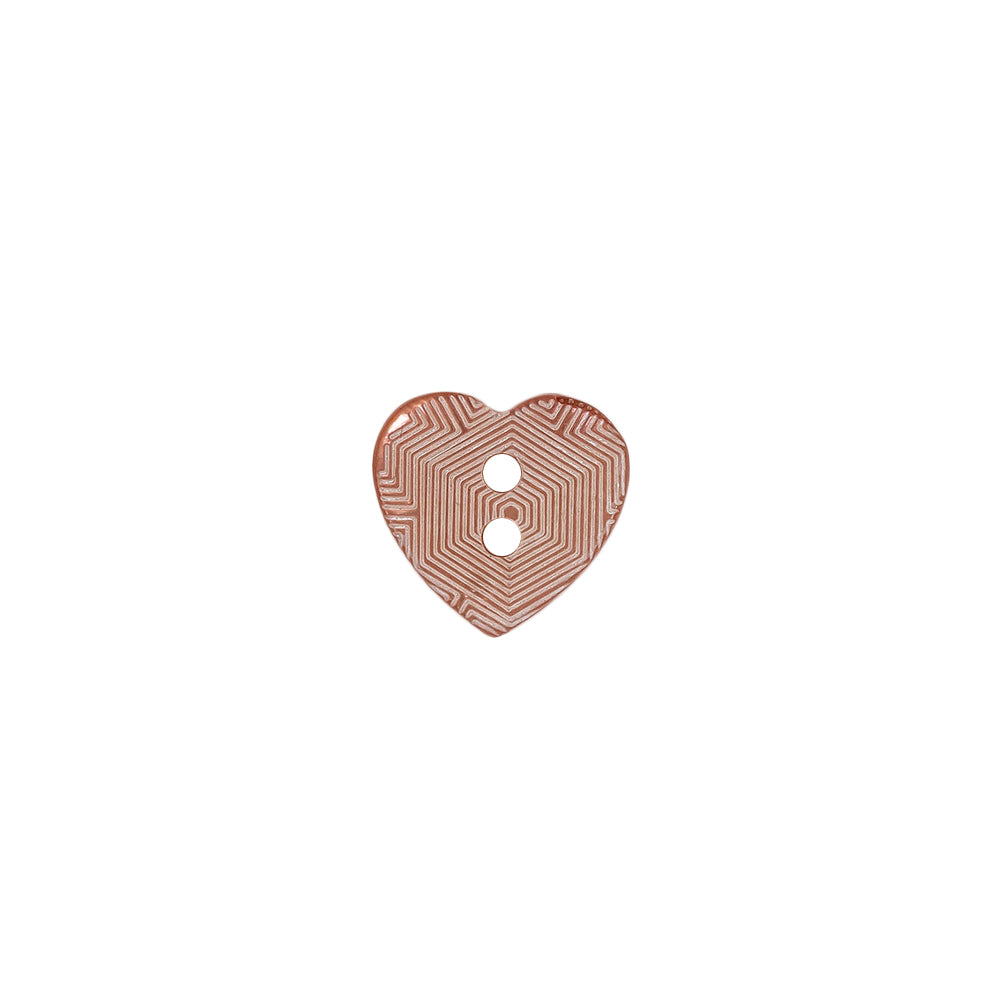 Italian Pink Heart-Shaped Shell Button - 18L/11.5mm - Joann Fabrics
