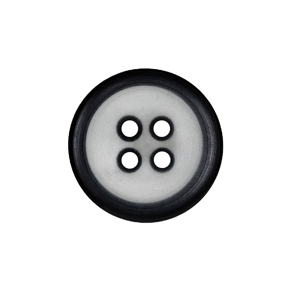 Black and Translucent Rounded Rim 4-Hole Plastic Button - 36L/23mm - Joann Fabrics