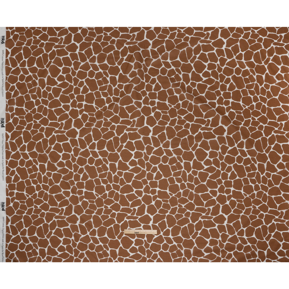Cotton Voile - Brown Giraffe Spots - Amorphous Amalgamation Print - Mood Exclusive Serengeti Collection - Joann Fabrics