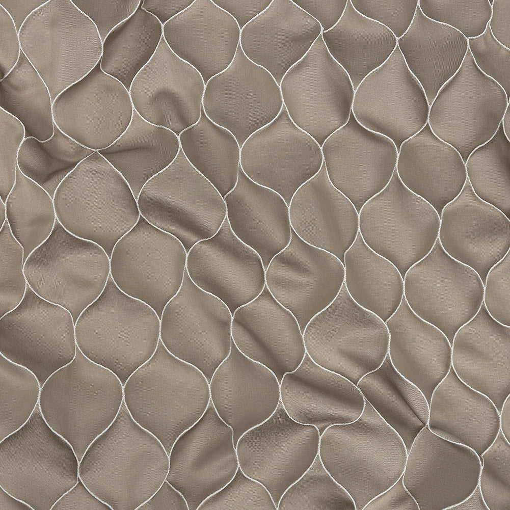 Satin-Faced Drapery Jacquard - Taupe Ogees - British Imported - Joann Fabrics