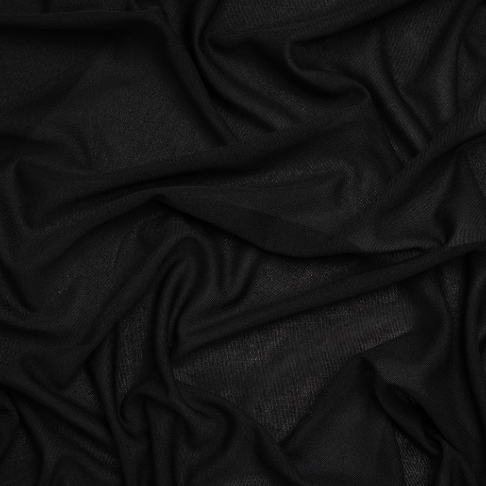 Lightweight Stretch Polyester Jersey - Black - Designer Deadstock - Joann Fabrics