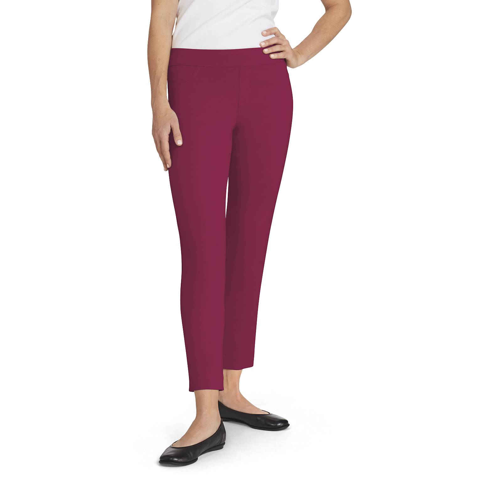 Slim-Sation Classic Ankle Pants, Built-in Tummy Control, Contoured Pull-on Waistband - Northstyle Catalog