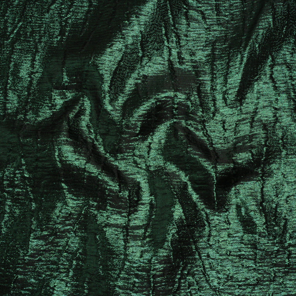 Metallic Brocade - Forest Green Subtle Wrinkles - Kylie Collection - Joann Fabrics