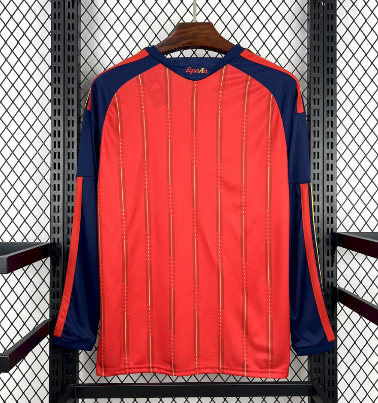 2026 Long Sleeve Spain Home Football Shirt 1:1 Thai Quality