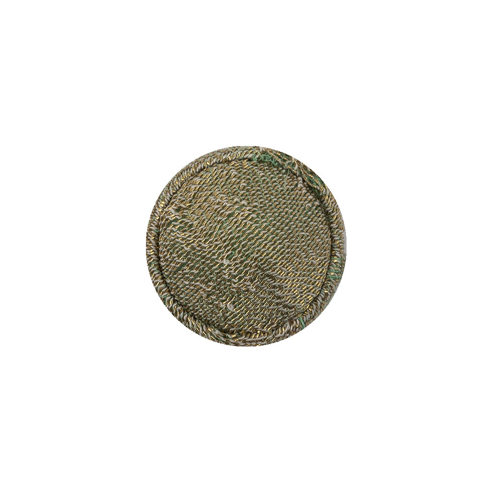 Glitteratti Lurex and Oil Green Fabric Covered Domed Sew On Button - 25L/16mm - Joann Fabrics