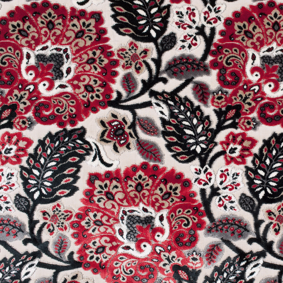 Red & Black Floral Velvet Tapestry - Joann Fabrics