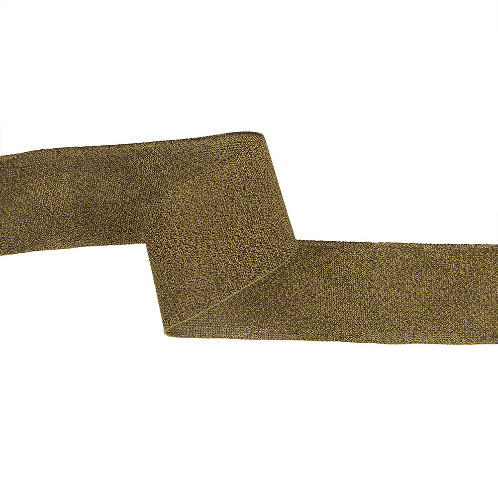 Metallic Gold and Black Crisp Woven Ribbon - 1.375