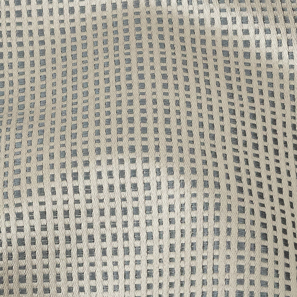 Satin-Faced Jacquard - Pewter Little Squares - British Imported - Joann Fabrics