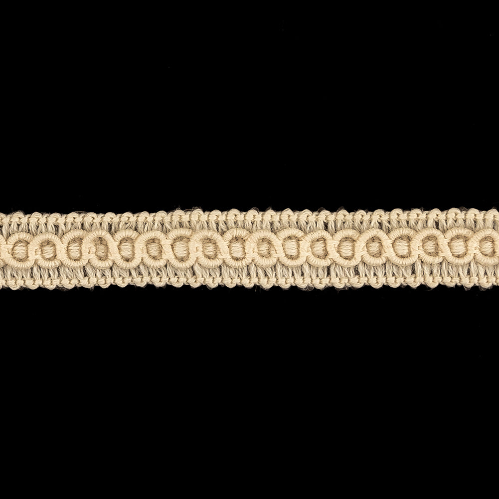 Bleached Sand Wool Braided Trim - 0.5