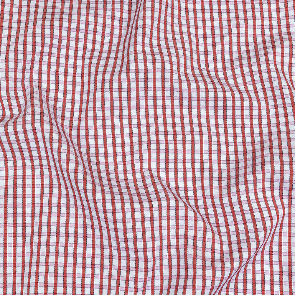 Red, Pink and Pale Blue Checkered Cotton Shirting - Joann Fabrics