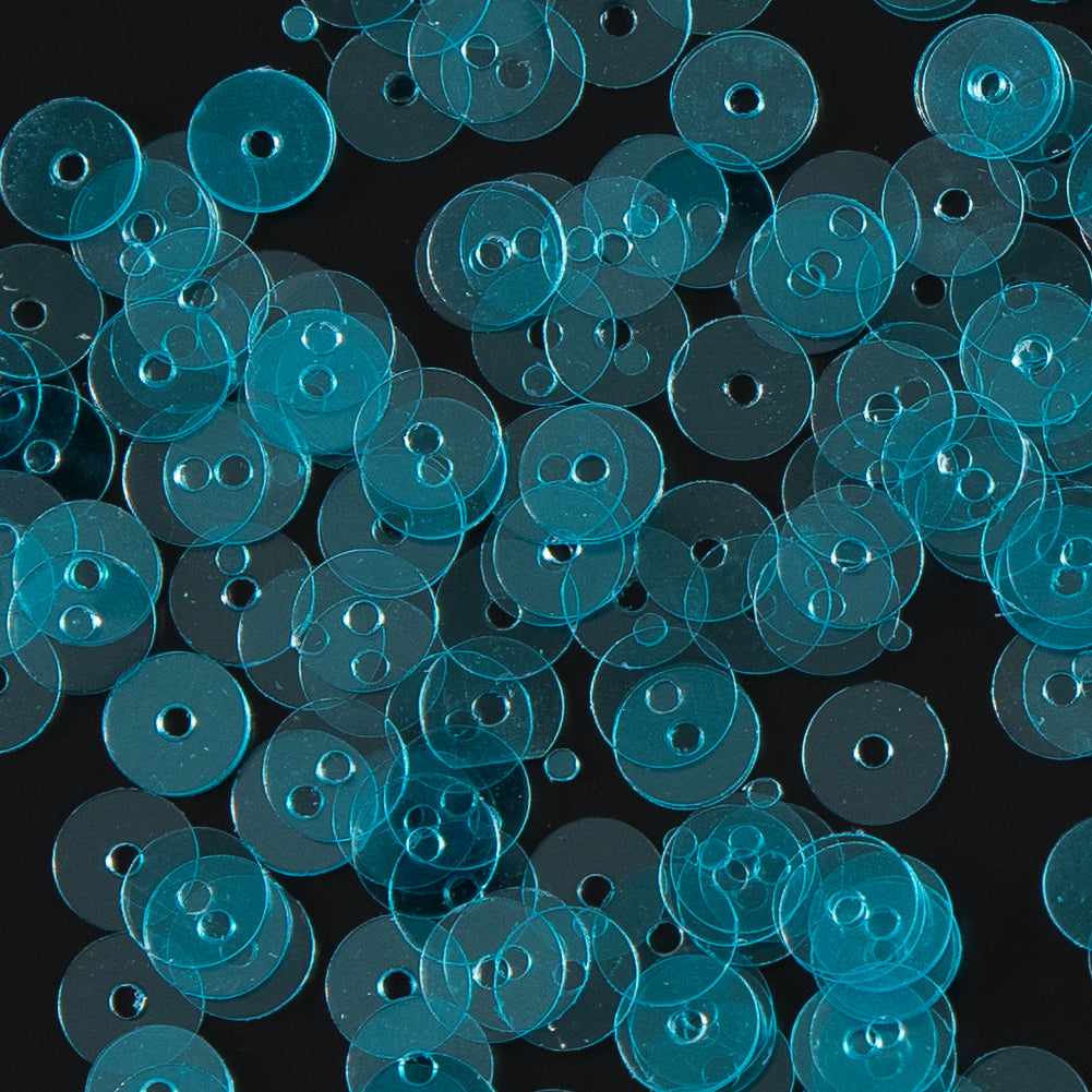 Bag of Turquoise Transparent Bright Loose Sequins - 5mm - Joann Fabrics