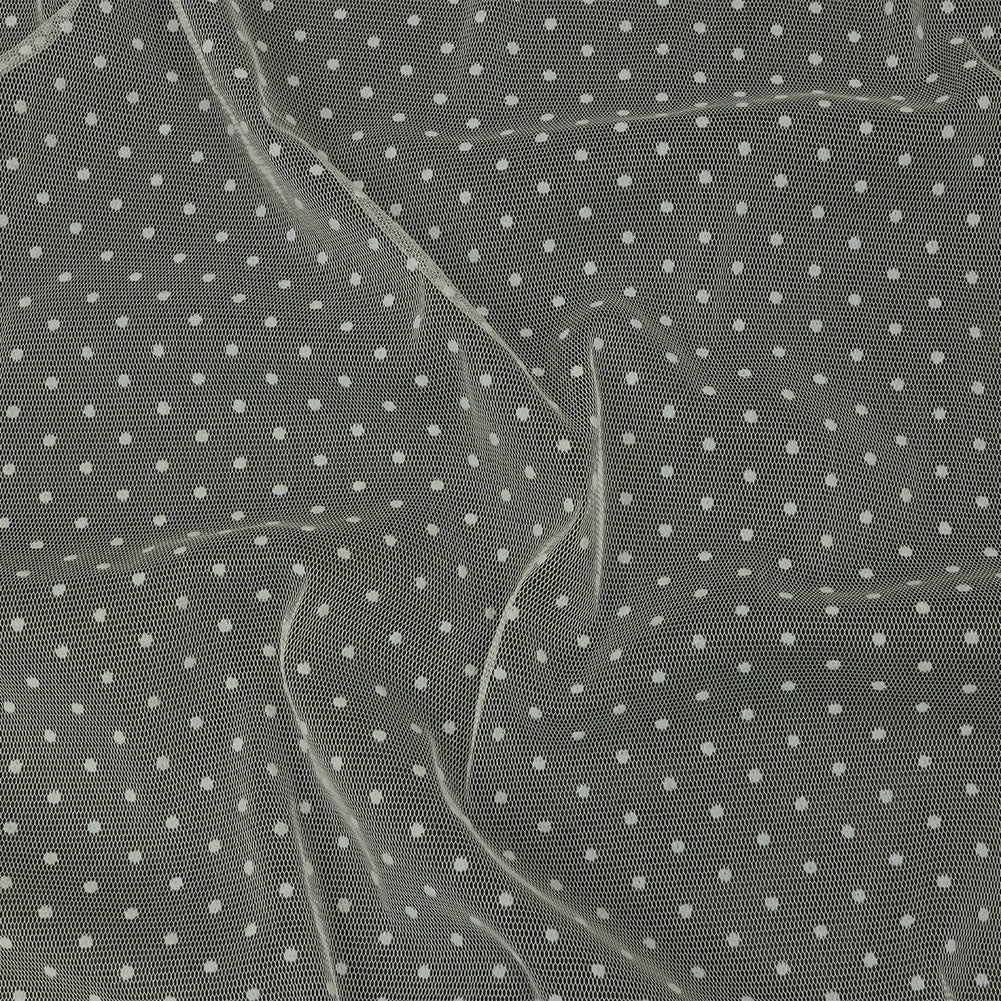Famous Australian Designer Cream Flocked Polka Dotted Point D'esprit - Joann Fabrics