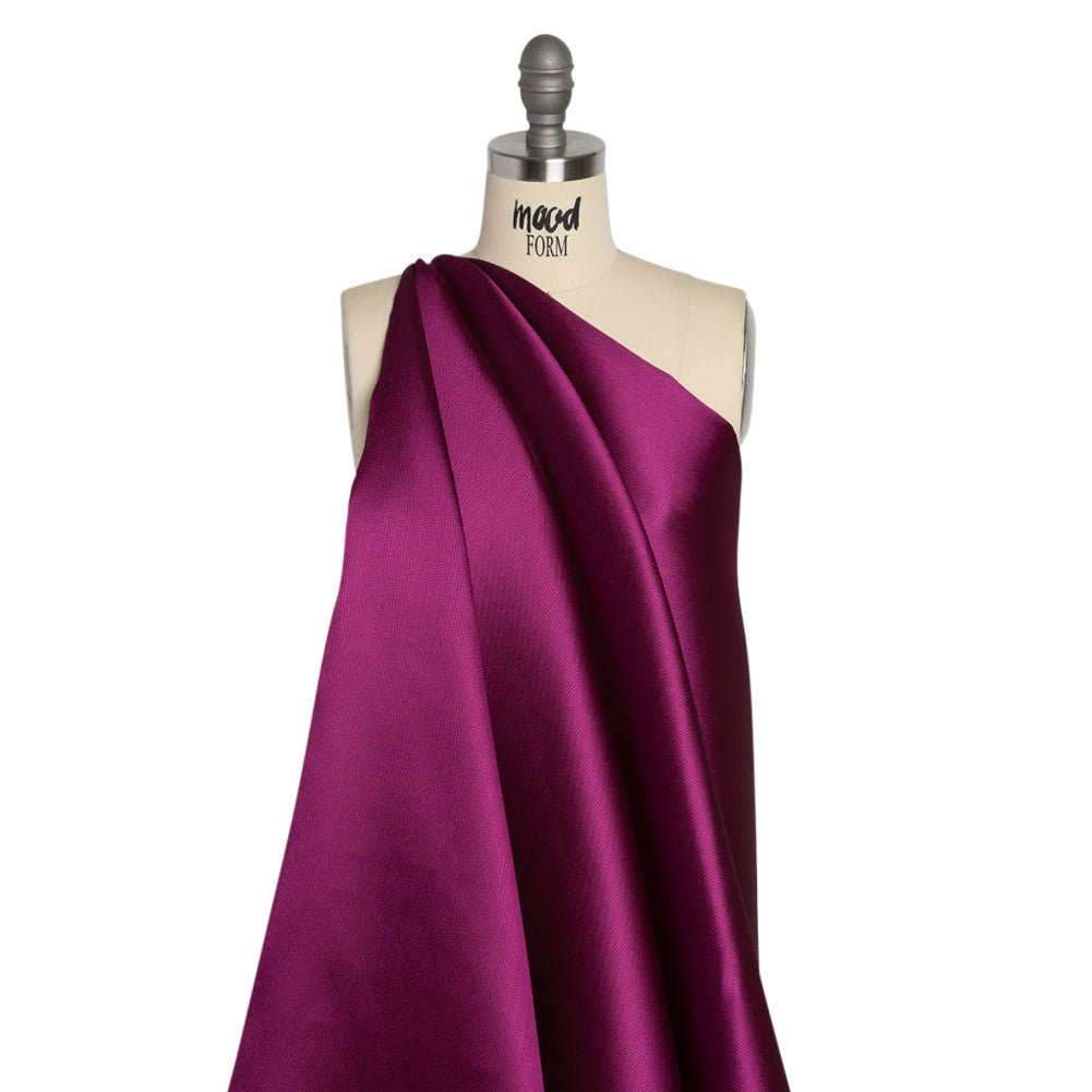 Polyester and Silk Mikado Pique Made in Italy - Purple Wine - Premium Collection - Joann Fabrics