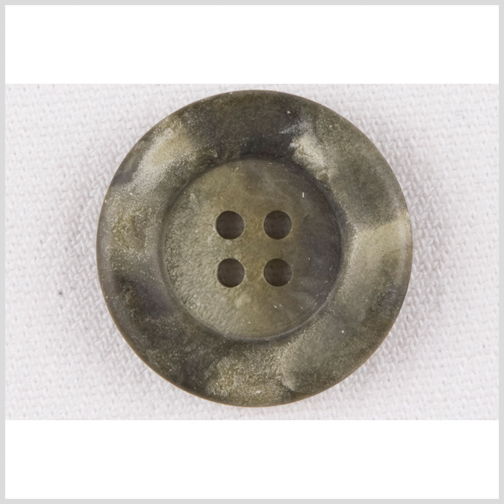 Plastic 4-Hole Button - 28L/18mm - Olive Green Mottled Shimmer - Joann Fabrics